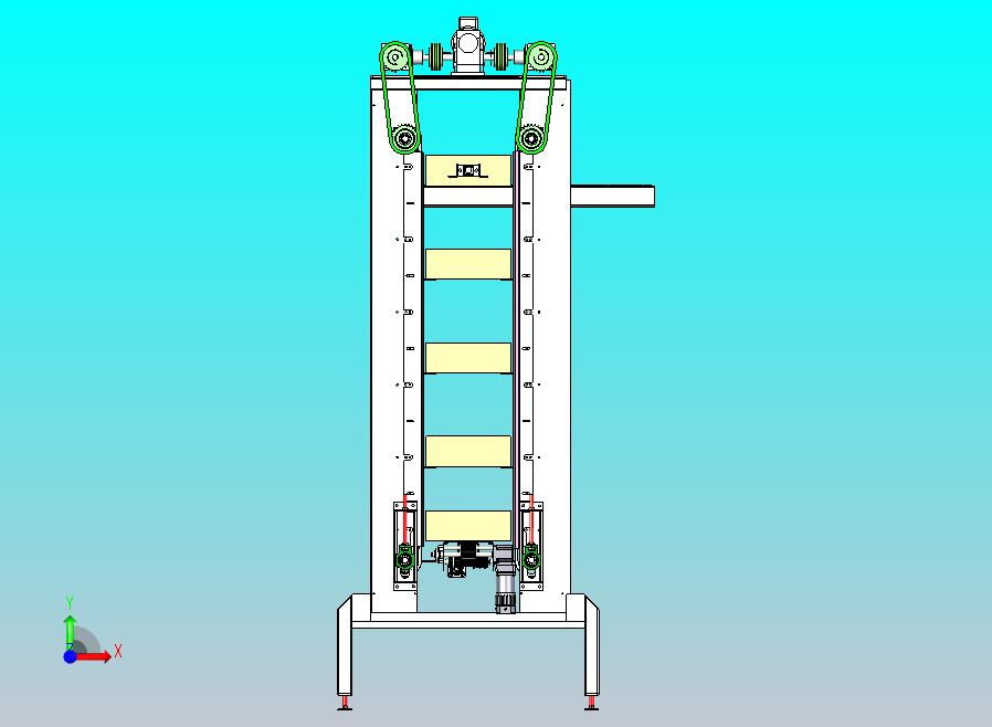 物料箱连续提升机结构