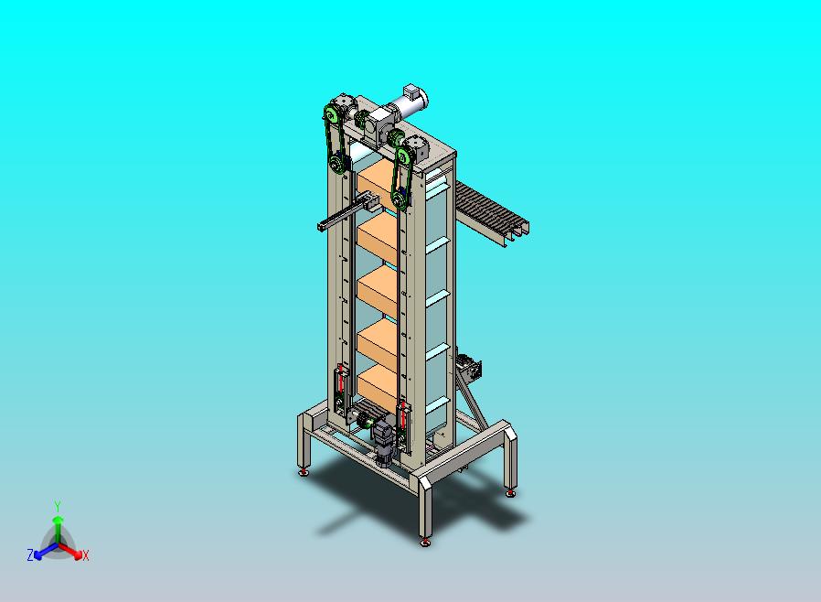 物料箱连续提升机结构
