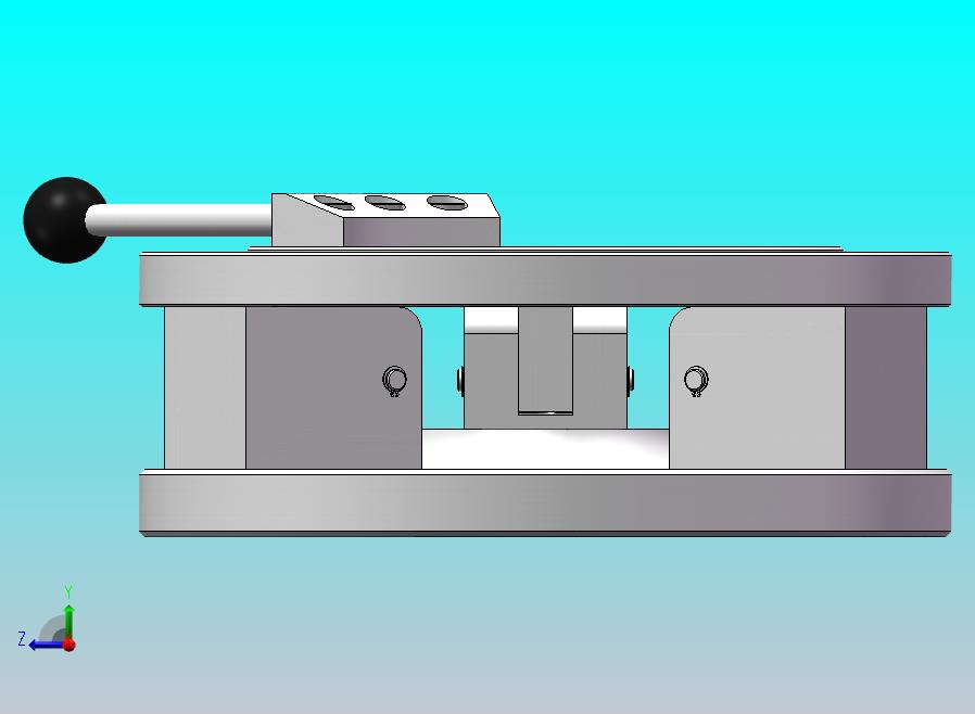 偏心轮式夹紧夹具sw+cad