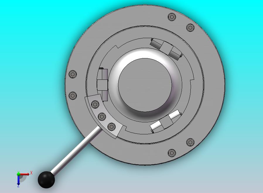 偏心轮式夹紧夹具sw+cad