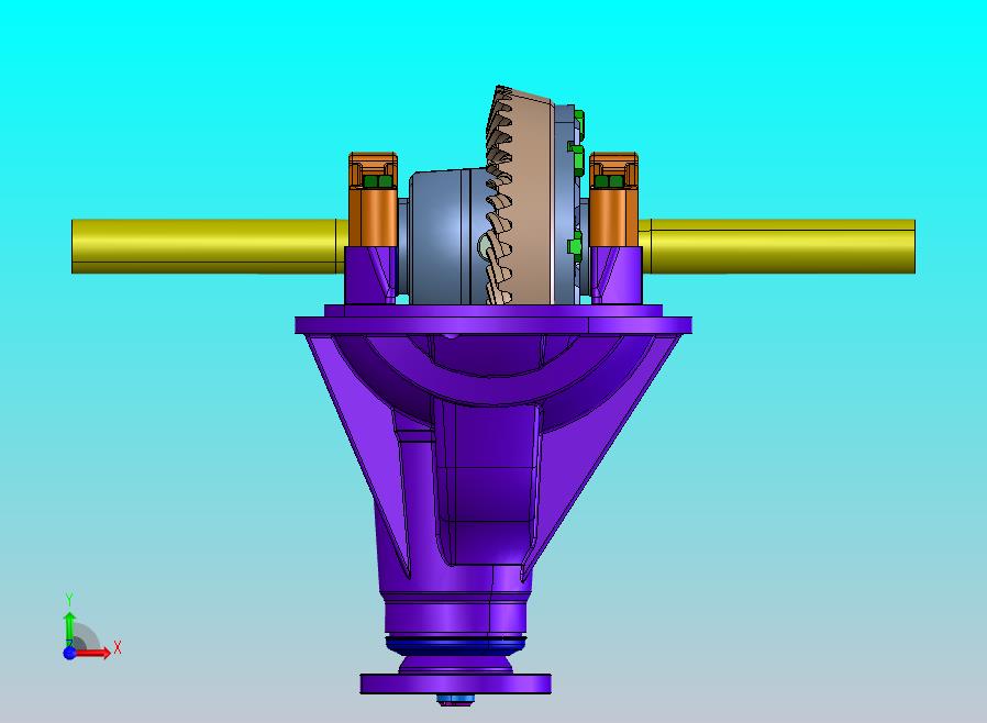 锥齿轮式差速器sw,cad