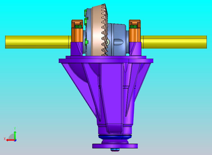 锥齿轮式差速器sw,cad