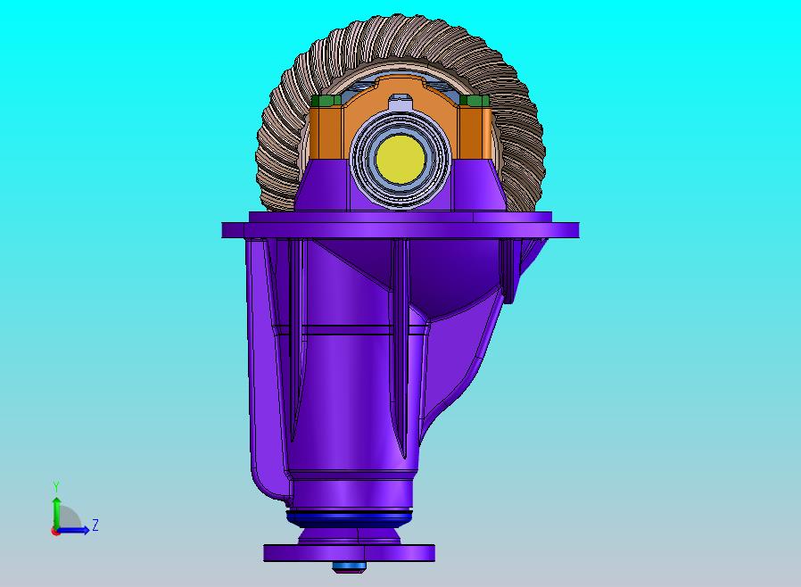 锥齿轮式差速器sw,cad