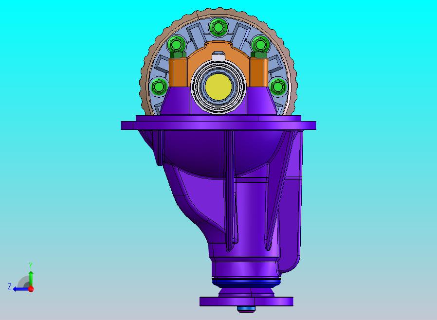 锥齿轮式差速器sw,cad