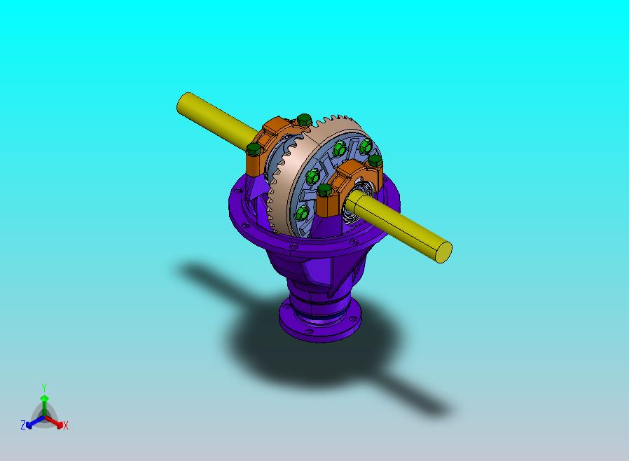 锥齿轮式差速器sw,cad