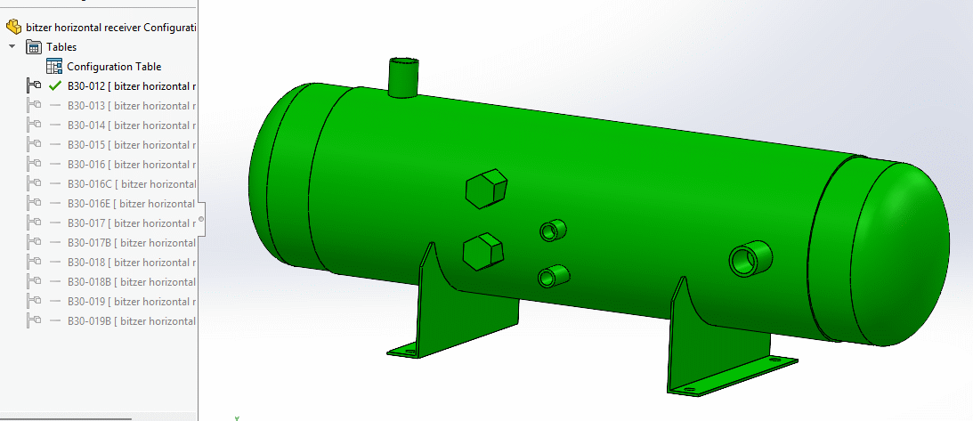 比泽尔卧式接收器