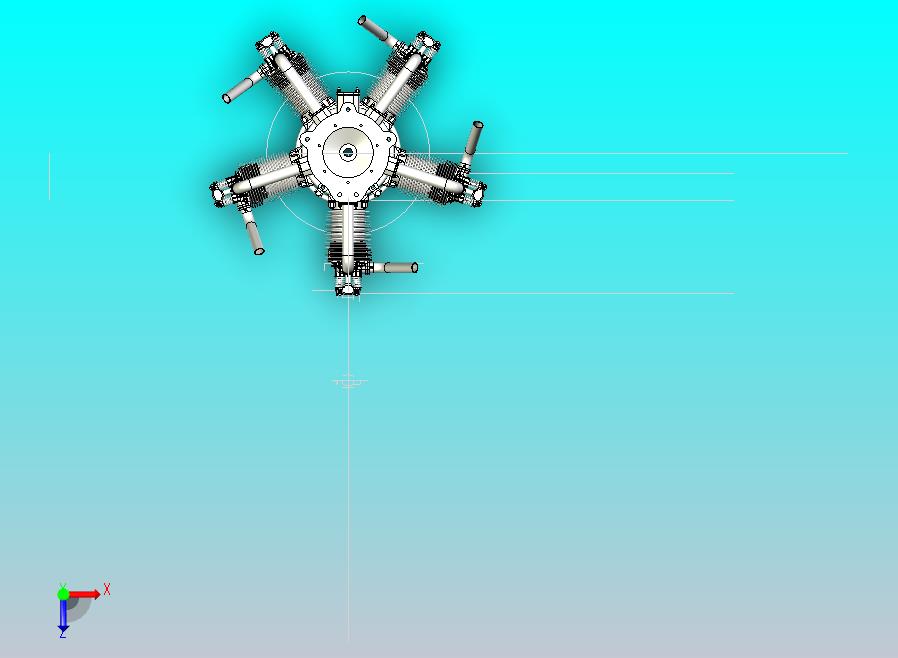 NZ60型径向发动机模型
