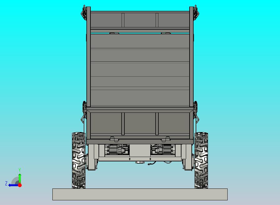 600型全地形遥控六驱运输车总装