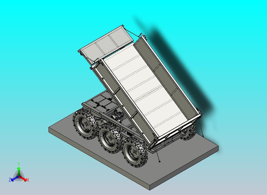 600型全地形遥控六驱运输车总装