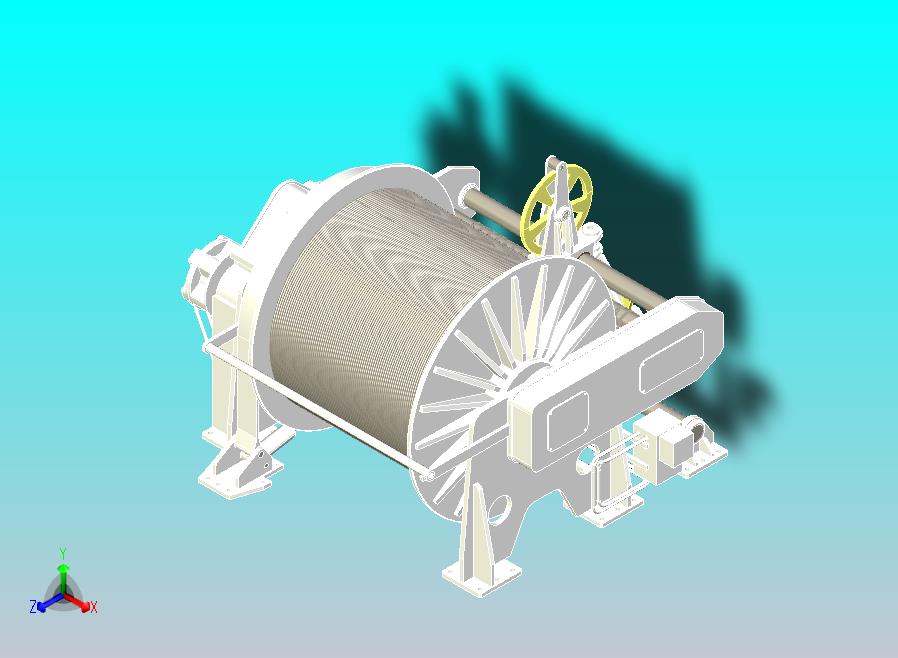 大型起重机绞盘3D模型