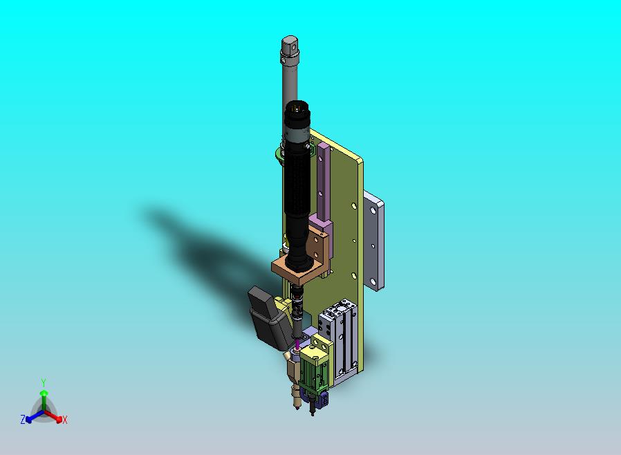 带扫码枪的吹钉锁附模组