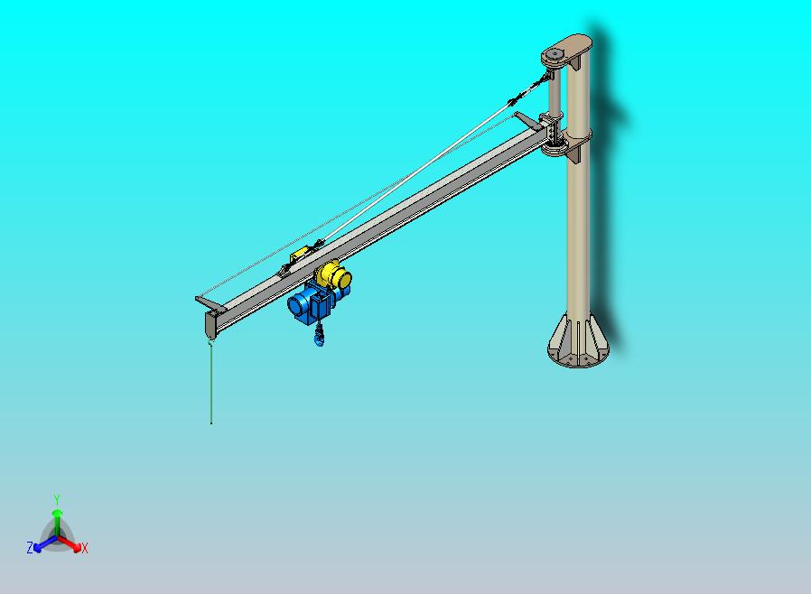 单臂起重机3D模型