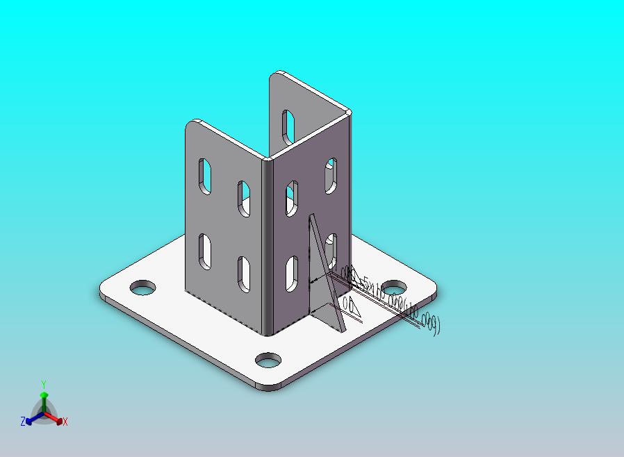 围栏地脚座方形支撑座四方固定底座