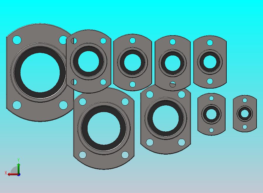 LMH双切边法兰直线轴承UU 9款