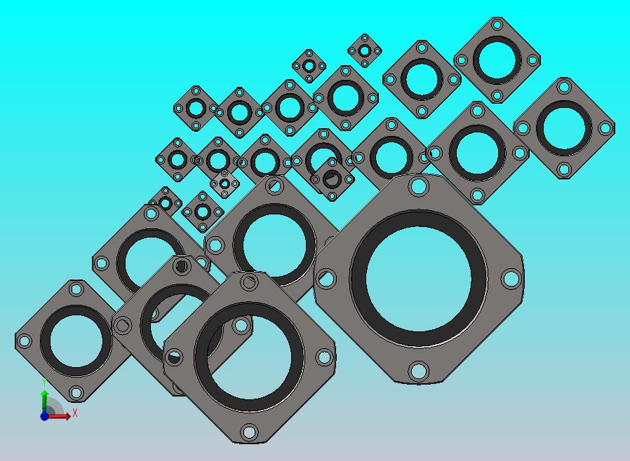 LMK方法兰直线轴承UU 25款