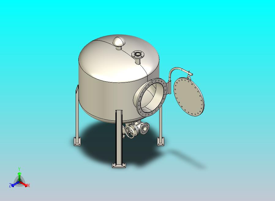 化工钢制储罐3D模型