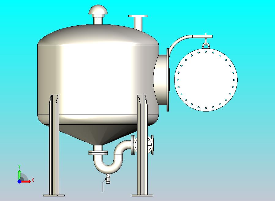 化工钢制储罐3D模型
