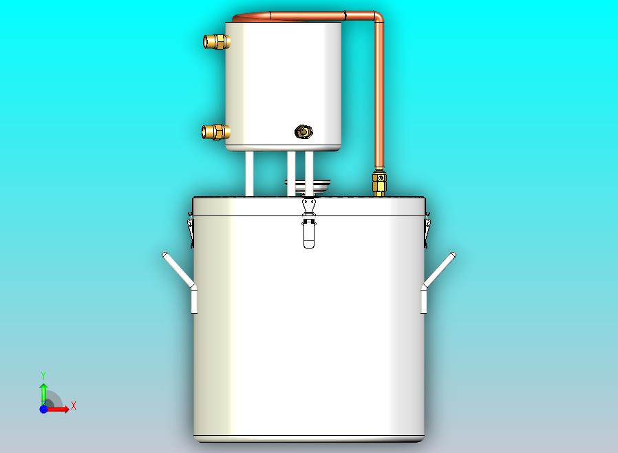 工业蒸馏罐3D模型