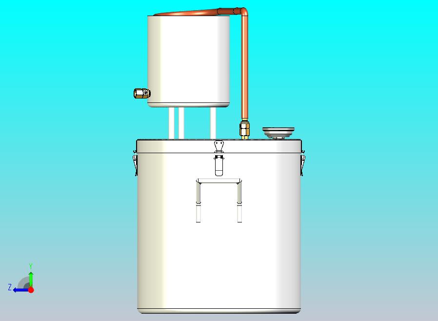 工业蒸馏罐3D模型