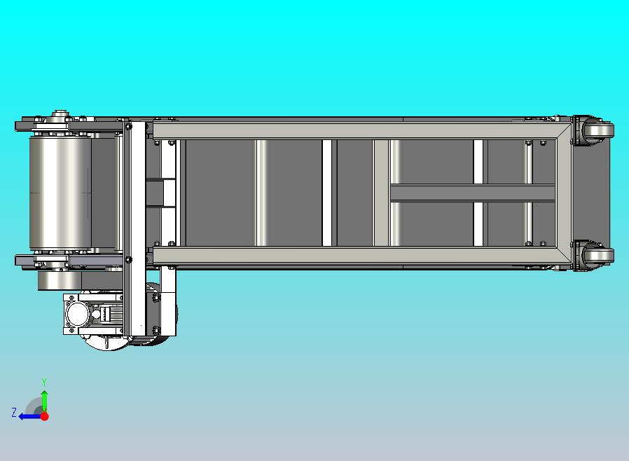 斜式皮带输送机3D模型