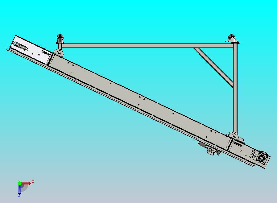 斜式皮带输送机3D模型