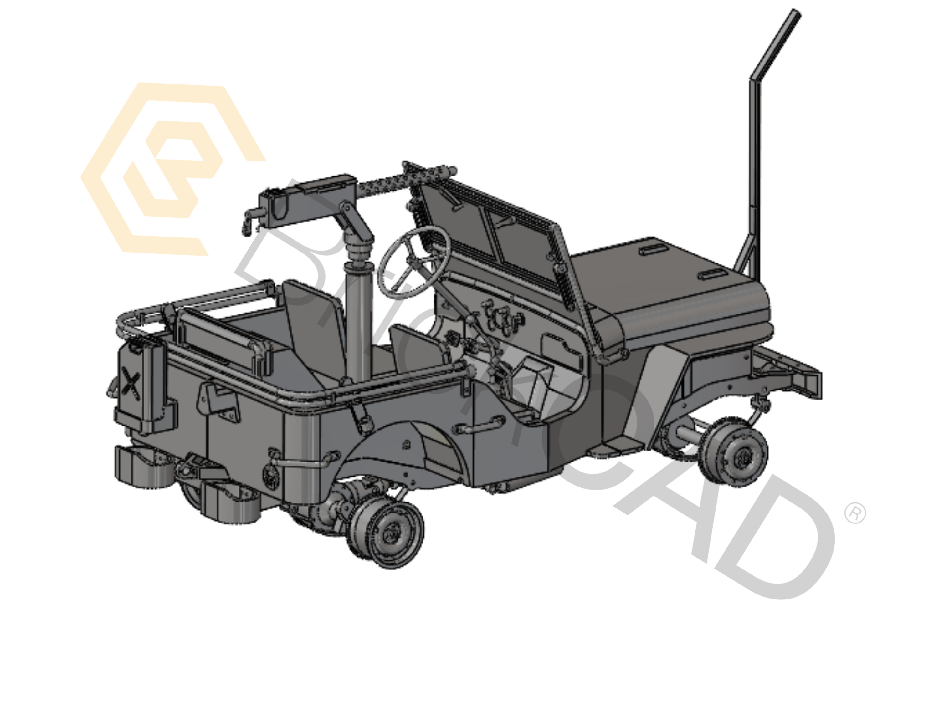 吉普车 – 越野 SUV CAD 模型 