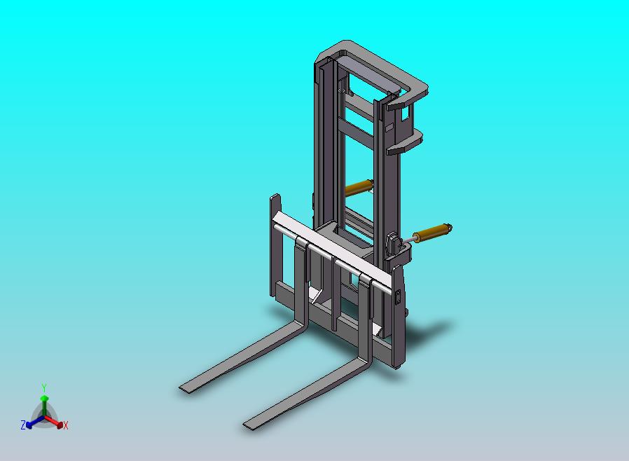 液压叉车工作装置设计 sw+cad+说明书