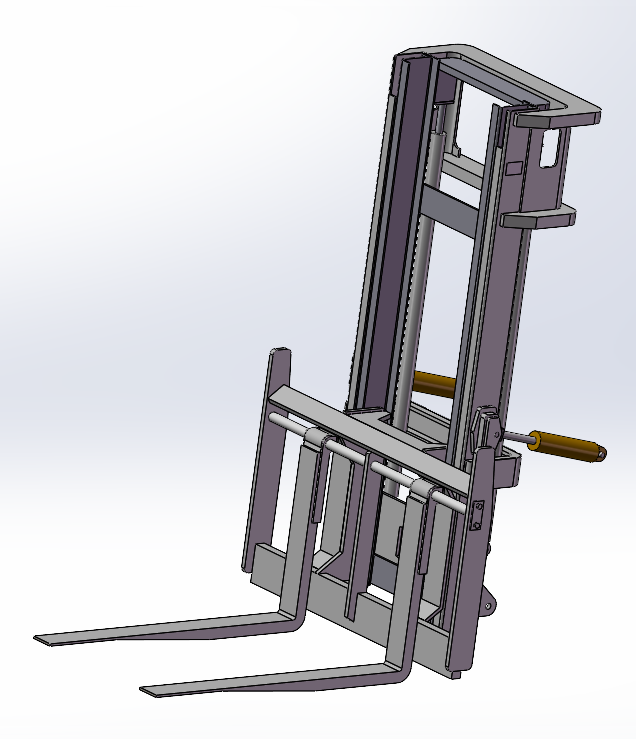 液压叉车工作装置设计 sw+cad+说明书