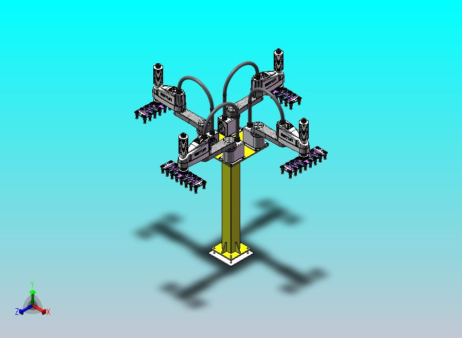 环形机械手吸附移栽机构