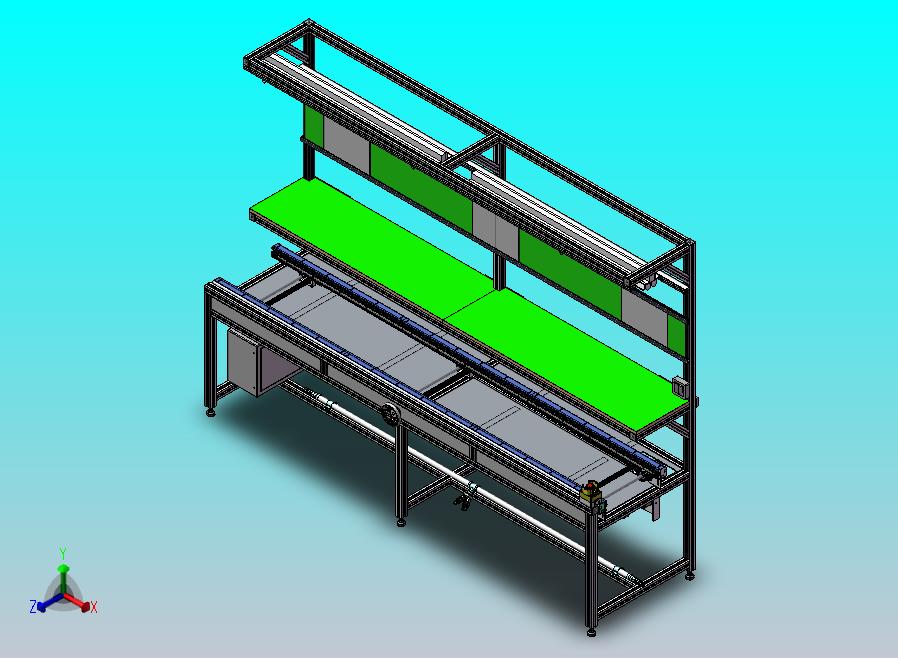 铝型材搭建的插件线，手摇调节宽窄