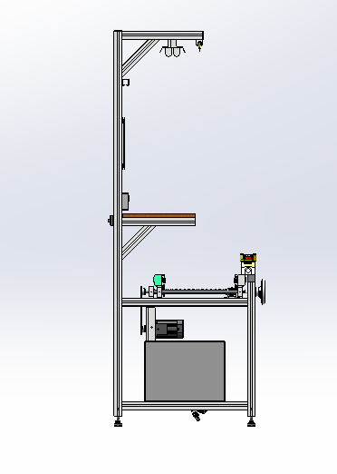 铝型材搭建的插件线，手摇调节宽窄