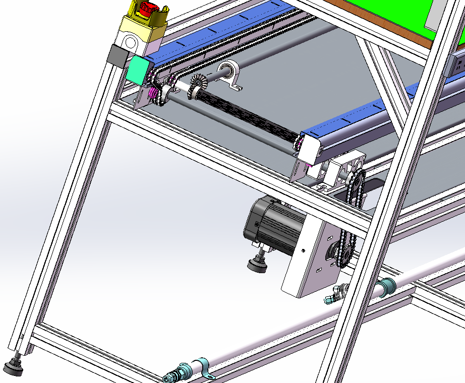 铝型材搭建的插件线，手摇调节宽窄