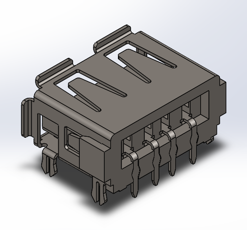 USB Type-A 连接器公头 SMD
