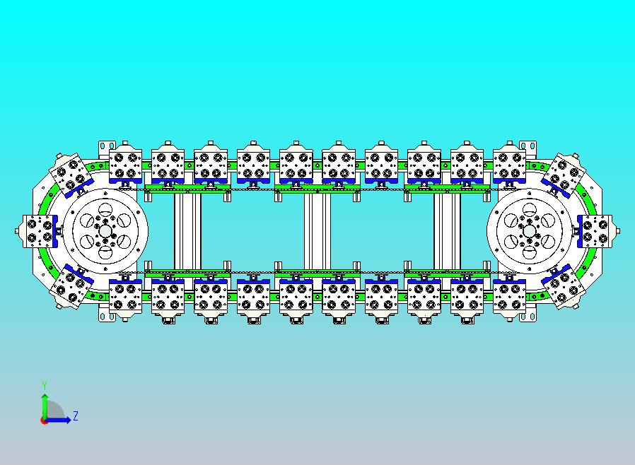 环形导轨椭圆同步带T23-Y400线体