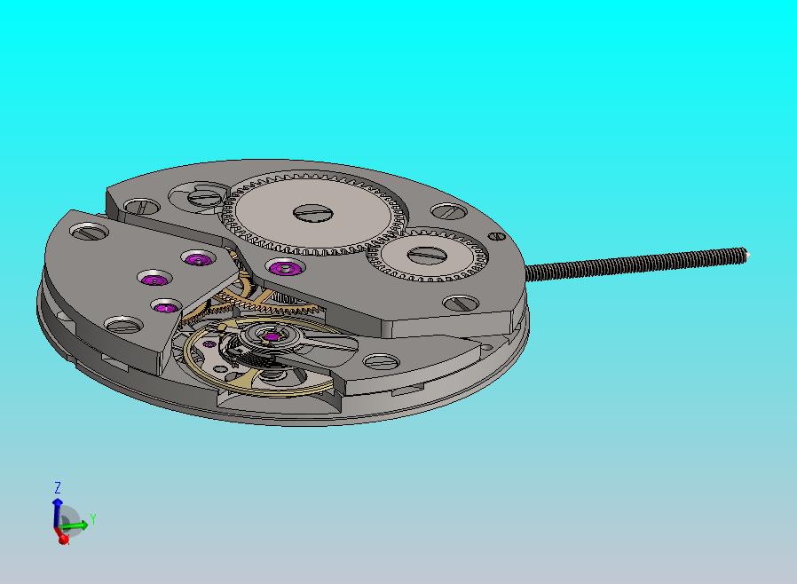 机械手表内部结构构造 3D模型