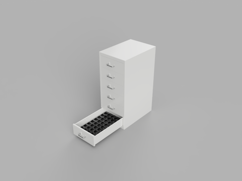 IKEA Helmer with Gridfinity