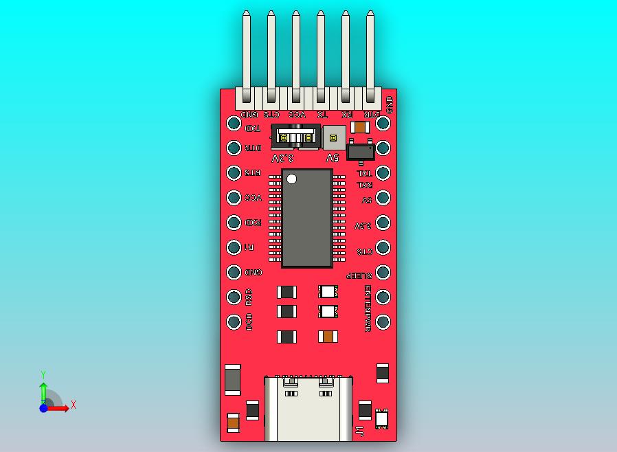 USB C FTDI FT232RL TTL 串行适配器