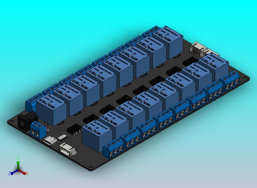 XL9535 i2C 16ch 继电器模块”