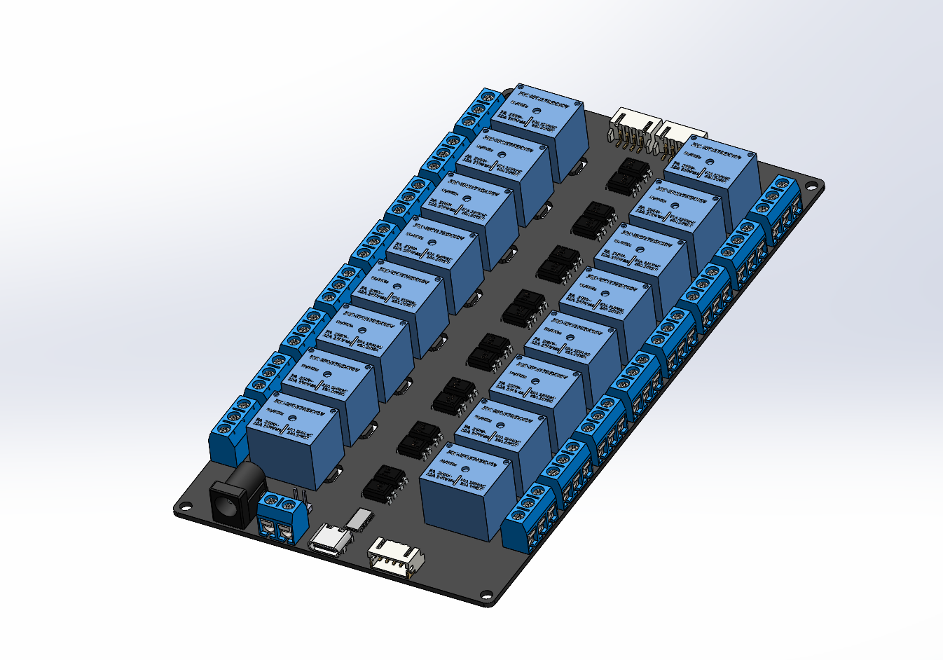 XL9535 i2C 16ch 继电器模块”