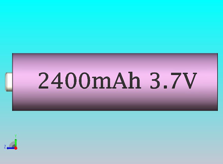 2400毫安时锂离子电池，电压3.7伏