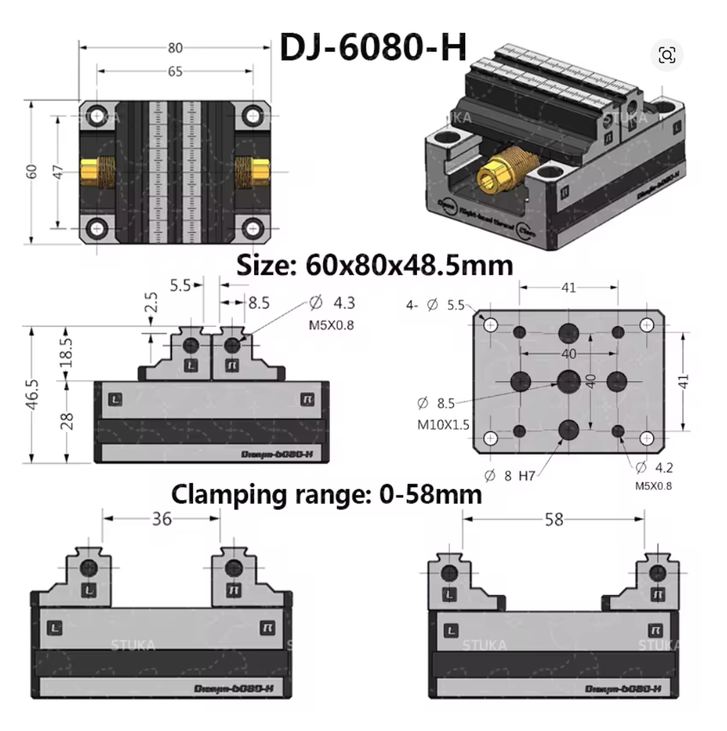 Aliexpress上的自定心虎钳DJ-6080-H