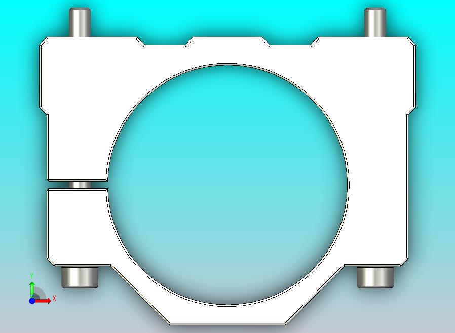 65 mm CNC 主轴电机夹具底座