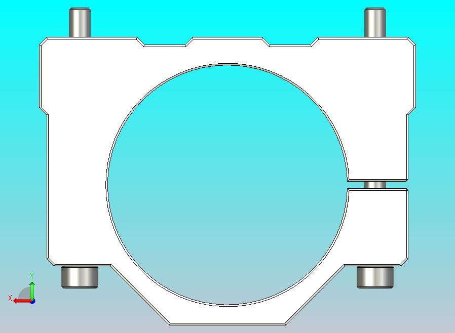 65 mm CNC 主轴电机夹具底座
