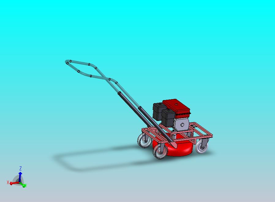 草坪清理机结构设计 sw+cad