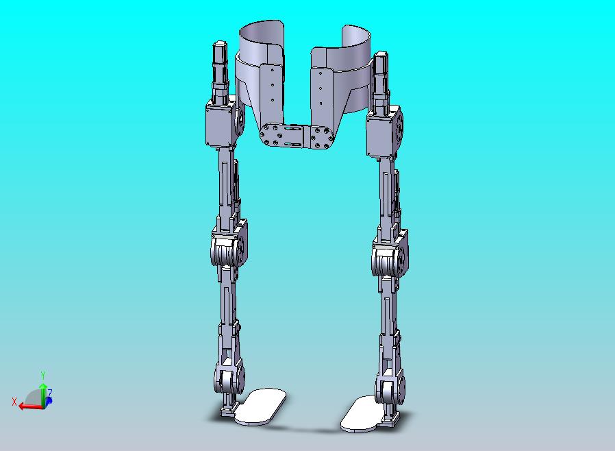 穿戴式下肢外骨骼机器人 SW+CAD+说明书