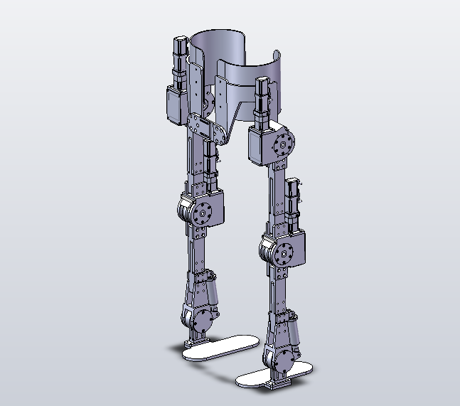 穿戴式下肢外骨骼机器人 SW+CAD+说明书