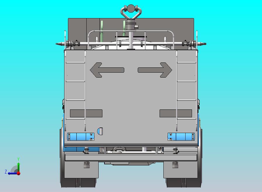 泰国出口8方洒水车（全套图纸）sw+cad