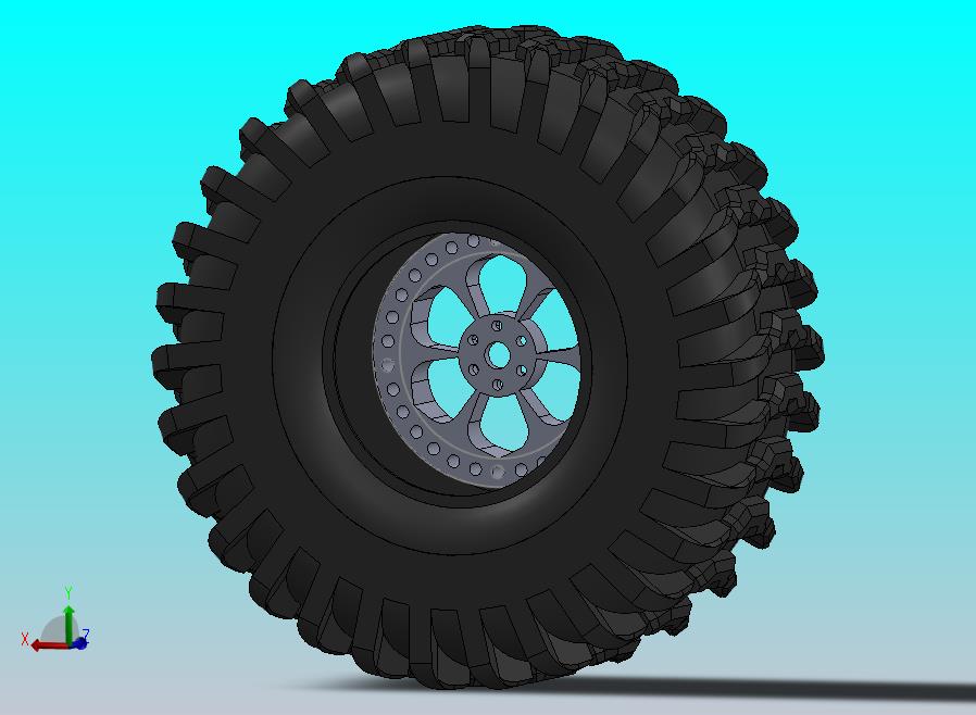 轮胎1_10 RC Off-Road Beadlock Wheel