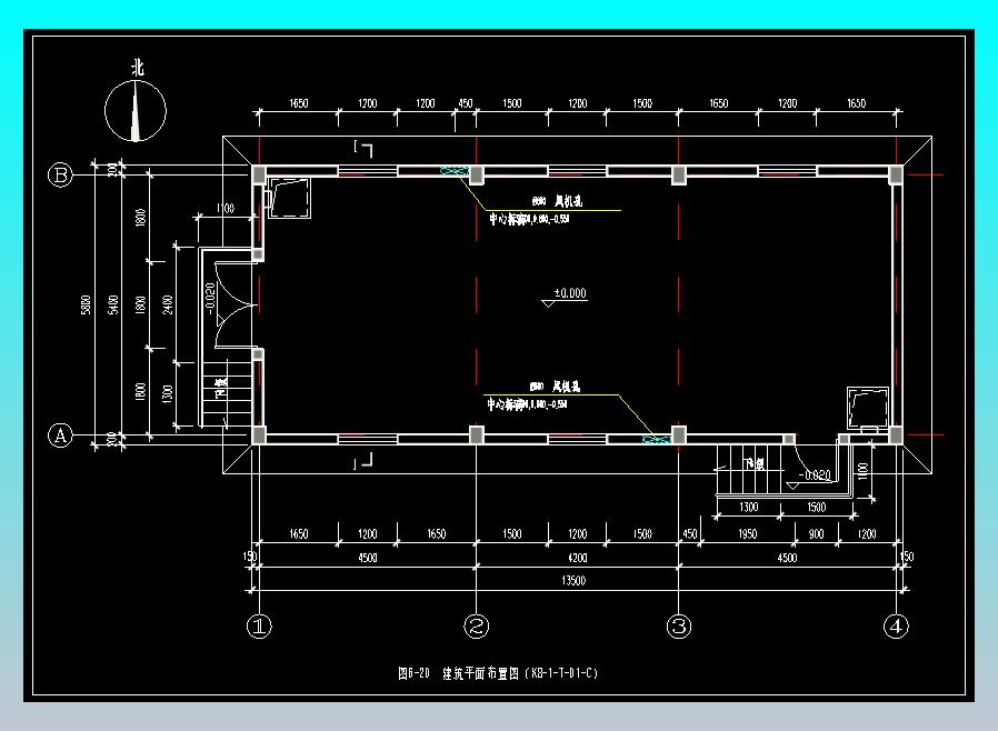 图6-20 建筑平面布置图(KB-1-T-01-C)