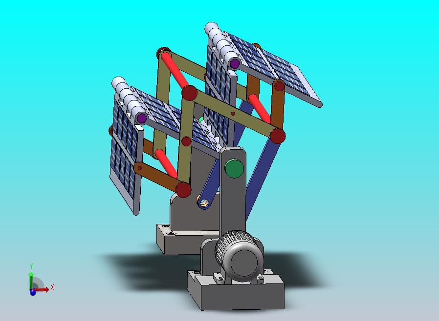 自动收扩型太阳能板模型